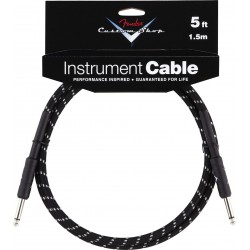Fender® Custom Shop Performance Series Cable, 5', Black Tweed
