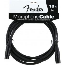 Fender® Performance Series Microphone Cable, 10', Black
